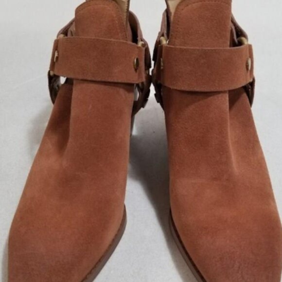 Michael Michael Kors Pamela Booties Color Luggage Suede Size 7M NWOB - Picture 9 of 10